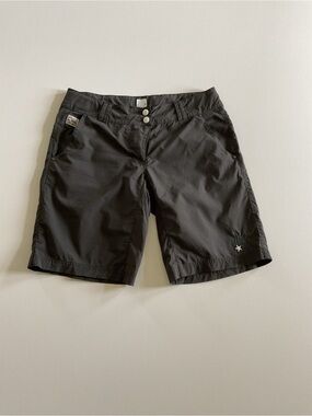 Maloja Women's Shorts Dark Gray Mountain Biking Hiking adjustable
